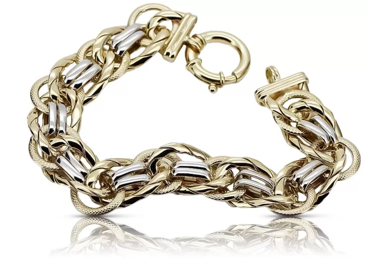 Gelbe Roségold Armband ★ russiangold.com ★ Gold 585 333Niedriger Preis