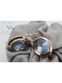 "Classic Aquamarine Drop Earrings in 14K Vintage Rose Gold" vec114 vec114