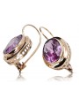 Elegante Amethyst Ohrringe im Originalen Vintage-Roségold 14k vec114 vec114