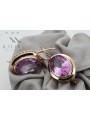 Elegante Amethyst Ohrringe im Originalen Vintage-Roségold 14k vec114 vec114