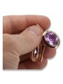 Elegante Amethyst Ohrringe im Originalen Vintage-Roségold 14k vec114 vec114