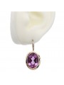 Elegante Amethyst Ohrringe im Originalen Vintage-Roségold 14k vec114 vec114