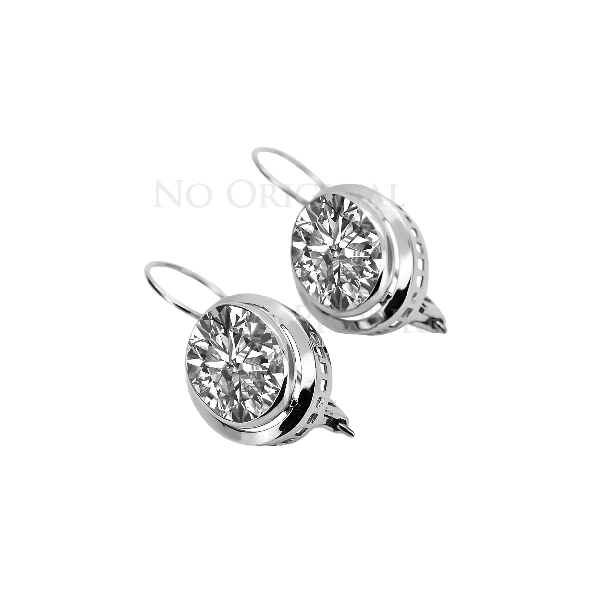 Boucles d'oreilles vintage en or rose 14 carats 585 avec monture élégante vec114 vec114