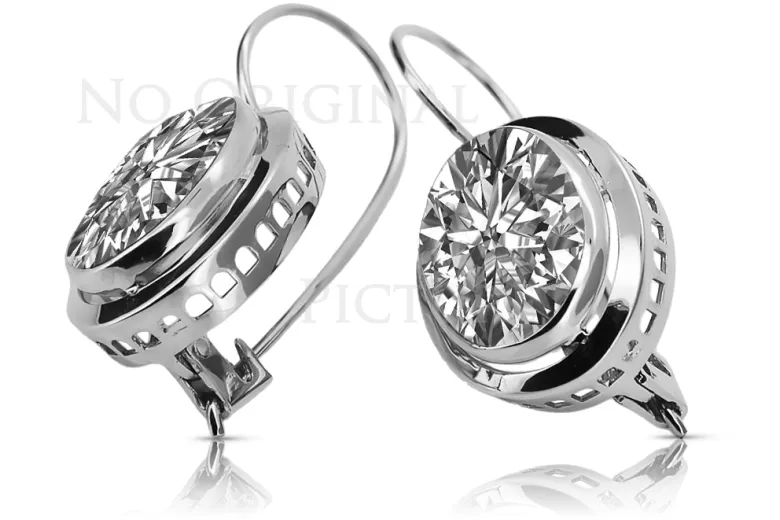 Boucles d'oreilles en argent sterling plaqué or rose vintage vec114rp