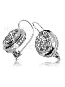 Boucles d'oreilles en argent sterling plaqué or rose vintage vec114rp