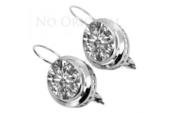 Boucles d'oreilles en argent sterling plaqué or rose vintage vec114rp