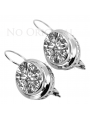 Boucles d'oreilles en argent sterling plaqué or rose vintage vec114rp