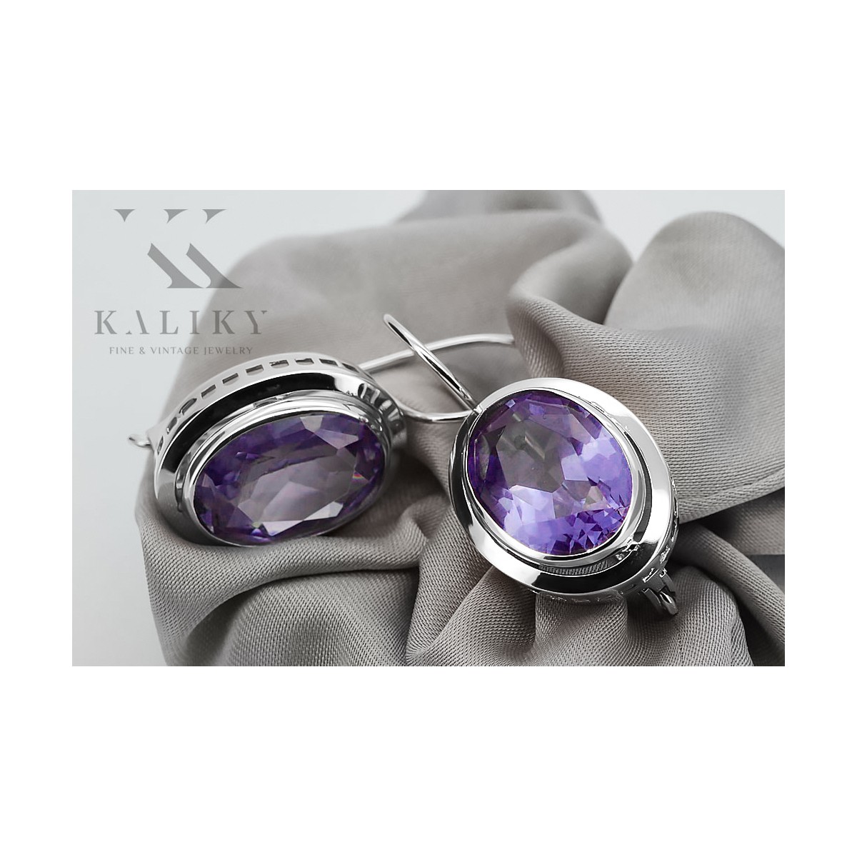 Boucles d'oreilles en argent sterling 925, Alexandrite vec114s