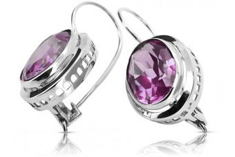 925 Sterling Silber, Amethyst Ohrringe vec114s