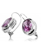 925 Sterling Silber, Amethyst Ohrringe vec114s