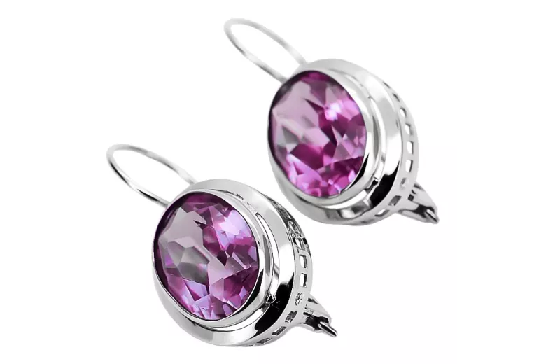 925 Sterling Silber, Amethyst Ohrringe vec114s