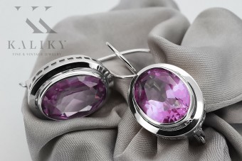 925 Sterling Silber, Amethyst Ohrringe vec114s