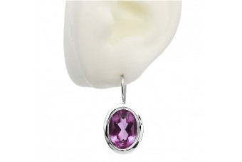 925 Sterling Silber, Amethyst Ohrringe vec114s
