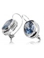 Boucles d'oreilles en Argent Sterling 925, Aigue-marine Vintage vec114s