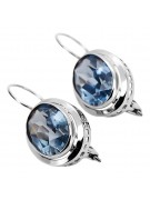 Sterling Silver 925 Aquamarine Earrings vec114s