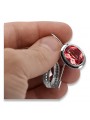 Sterling Silver 925, Ruby Vintage Earrings vec114s