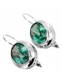 Sterling Silver 925 Emerald Drop Earrings vec114s