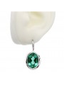 Sterling Silver 925 Emerald Drop Earrings vec114s