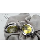 Pendientes Vintage de Plata de ley con Peridoto Amarillo vec114s