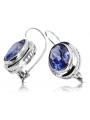 Vintage Sterling Silver 925 Sapphire Drop Earrings vec114s