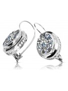 Boucles d'oreilles en argent sterling 925, Zirco vintage vec114s