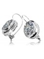 Boucles d'oreilles en argent sterling 925, Zirco vintage vec114s