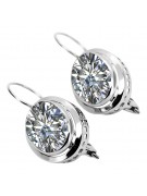 Boucles d'oreilles en argent sterling 925, Zirco vintage vec114s