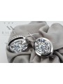 Boucles d'oreilles en argent sterling 925, Zirco vintage vec114s