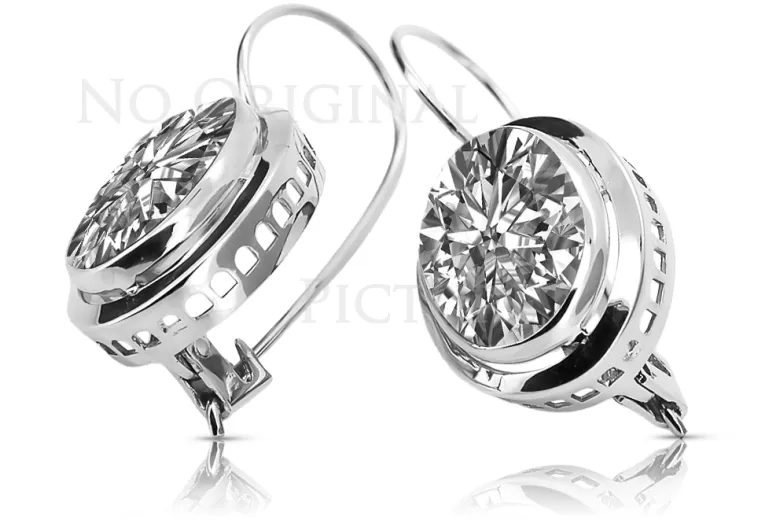 Boucles d'oreilles en argent sterling 925 vintage vec114s