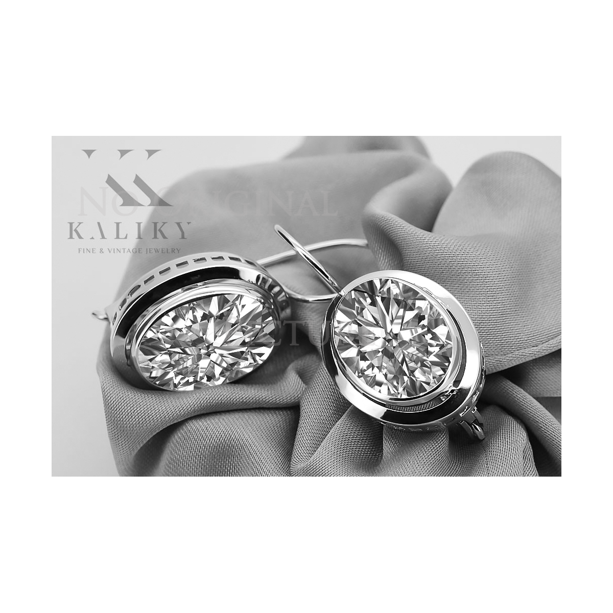 Boucles d'oreilles en argent sterling 925 vintage vec114s