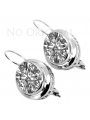 Boucles d'oreilles en argent sterling 925 vintage vec114s