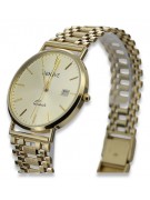 Montre Homme en Or 14k 585 Jaune Italien Genève mw006y&mbw001y