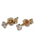 Pendientes de oro ★ zlotychlopak.pl ★ Muestra de oro 585 333 ¡Precio bajo!