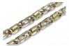 Italian 14K Yellow Gold Tiger Eye Chain with White Gold Accents cc040yw