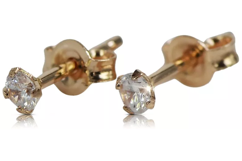 Pendientes de oro ★ zlotychlopak.pl ★ Muestra de oro 585 333 ¡Precio bajo!