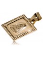 "Médaille d'icône de Marie en or rose 14k 585 avec pendentif" pm002r pm002r