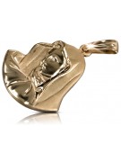 "Mary Icon Medallion Pendant in 14K Rose Gold" pm003r pm003r