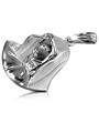 "Elegant 14K White Gold Mary Medallion Icon Pendant" pm003w pm003w