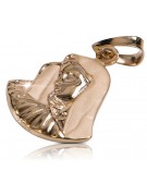 "14K Rose Gold Angelic Mary Medallion Pendant" pm004r pm004r