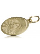 14K Yellow Gold Mary Icon Pendant pm015y