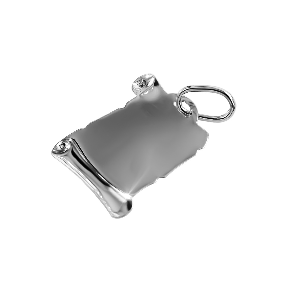 "Médaillon Ange Italien en Or Blanc et Icone Pendentif" pm016 pm016