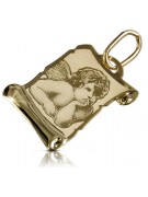 Pendentif icône Angel en or jaune 14 carats pm016