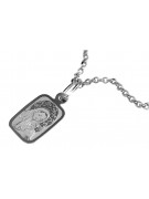 "Pendentif Icône Médaille de Marie en Or Blanc Italien" pm019 pm019