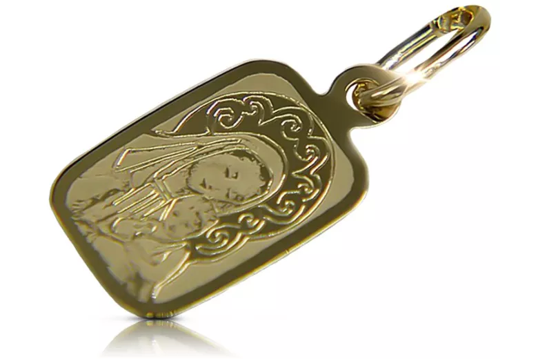 Colgante ★ Gold Mary medallón icono zlotychlopak.pl ★ Oro 585 333 precio bajo