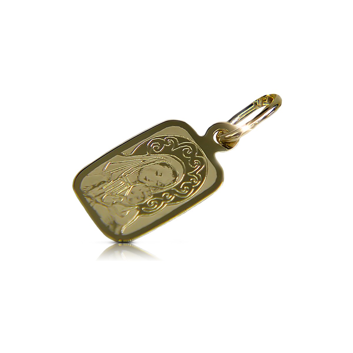 Pendentif ★ médaille d’or médaillon icône zlotychlopak.pl ★ or 585 333 petit prix