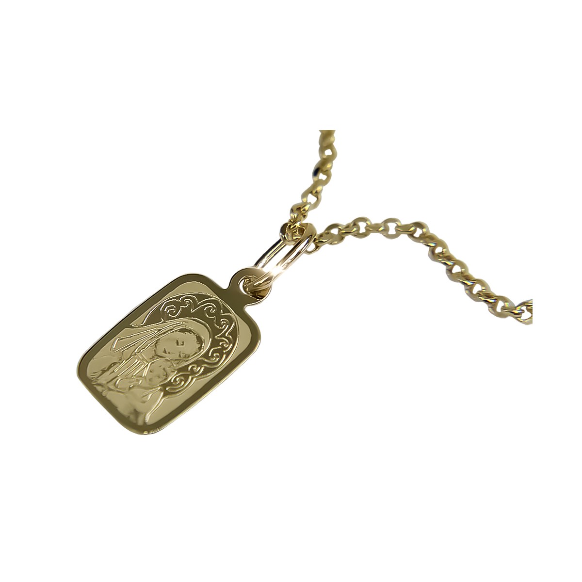 Pendentif ★ médaille d’or médaillon icône zlotychlopak.pl ★ or 585 333 petit prix