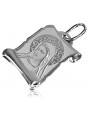 "14K White Gold Italian Mary Medallion Icon Pendant" pm021 pm021