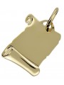 14K Yellow Gold Mary Icon Medallion Pendant pm025y