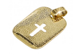 14 Karat Gelbgold Jesus Medaillon Ikone Anhänger pm010