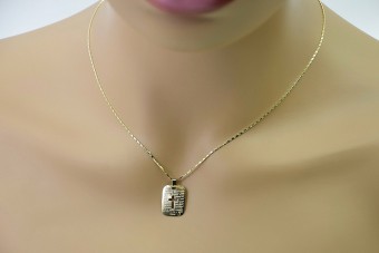 Pendentif icône Jésus en or jaune italien 14 carats pm010